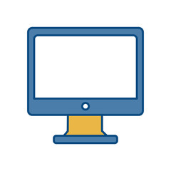 computer icon over white background colorful design vector illustration