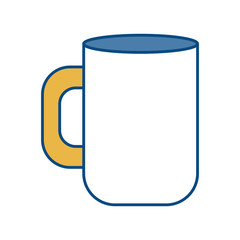 coffee mug icon over white background colorful design vector illustration