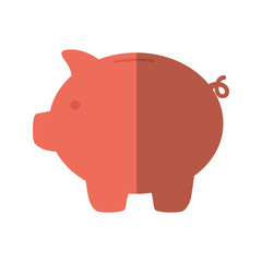 piggy bank icon over white background vector illustration