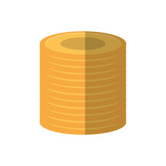 money coins icon over white background vector illustration