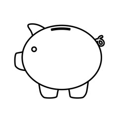 piggy bank icon over white background vector illustration