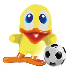 Obraz premium Duck_with_ball