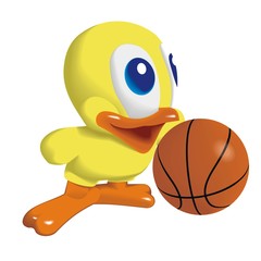 Duck_with_Basketball_ball.