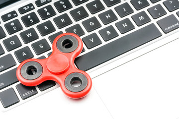 Fidget spinner with autistic therapy concept