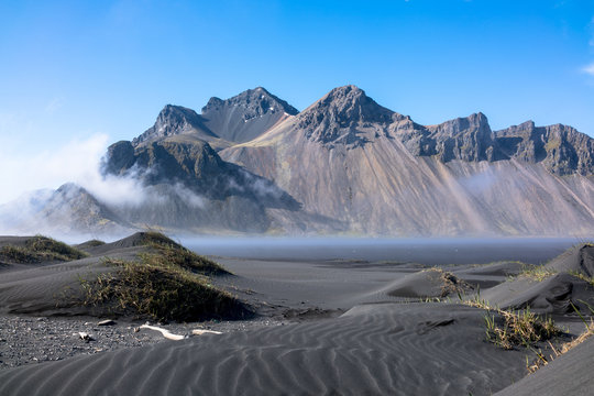 Vestrahorn is a 454 meter high mountain overlooking the Atlantic Ocean and part of the headland