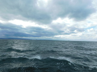 Naklejka na ściany i meble Waves on Baltic sea