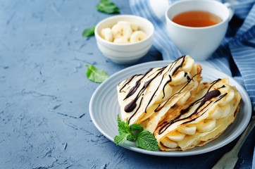 Crepes with banana