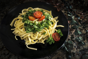 Tomato-Spinach-Pasta