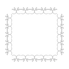 Elegant Victorian with square shape frame vector illustration design