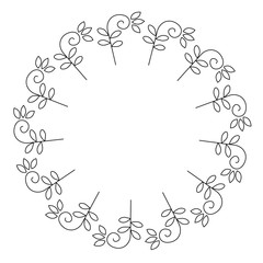 Elegant Victorian with circular shaped frame vector illustration design
