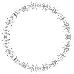 Elegant Victorian with circular shaped frame vector illustration design