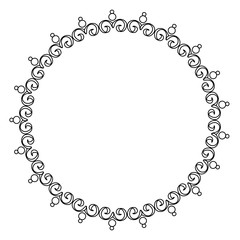 Elegant Victorian with circular shaped frame vector illustration design