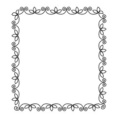 Elegant Victorian with square shape frame vector illustration design