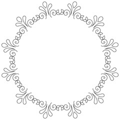 Elegant Victorian with circular shaped frame vector illustration design