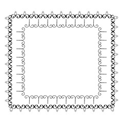 Elegant Victorian with square shape frame vector illustration design