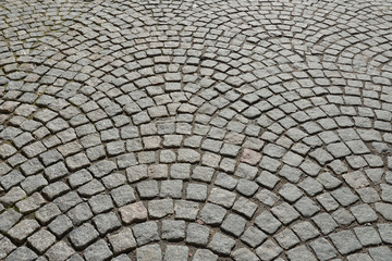 Abstract background of old cobblestone pavement