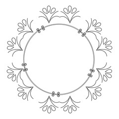 Elegant Victorian with circular shaped frame vector illustration design