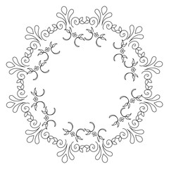 Elegant Victorian with circular shaped frame vector illustration design