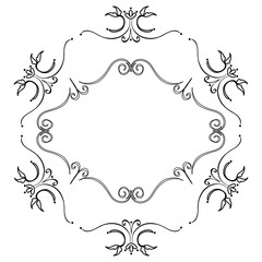 Elegant Victorian with Hexagonal shape frame vector illustration design