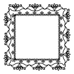 Elegant Victorian with square shape frame vector illustration design