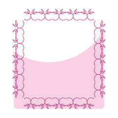 Elegant Victorian with square shape frame vector illustration design