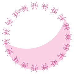 Elegant Victorian with circular shaped frame vector illustration design