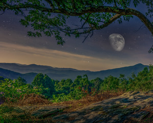 Shenandoah National Park Moonlight