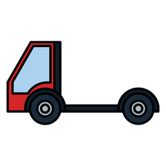 delivery service truck isolated icon vector illustration design