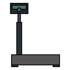 balance scale warehouse icon vector illustration design