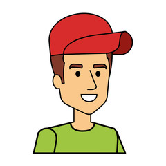 delivery worker avatar character vector illustration design