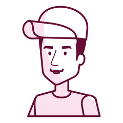 delivery worker avatar character vector illustration design