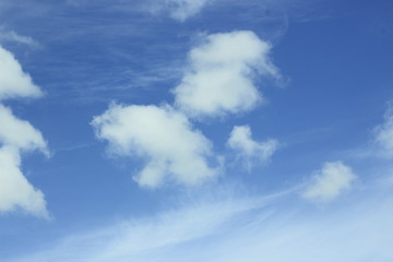 blue sky with white clouds