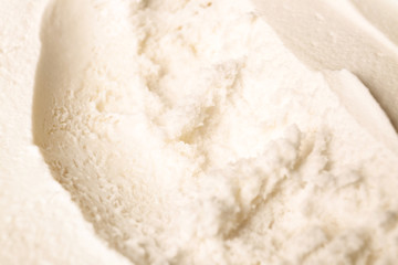 Delicious vanilla ice cream, closeup