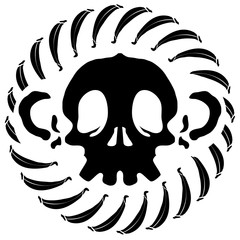 Monkey Skull Stencil