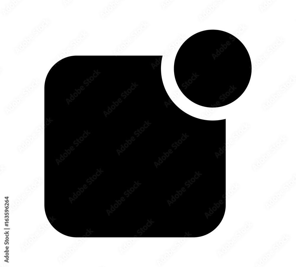 Poster push notification app badge flat vector icon for websites and apps