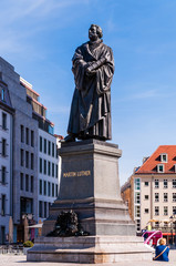 Fototapeta premium Martin-Luther-Statue; Dresden