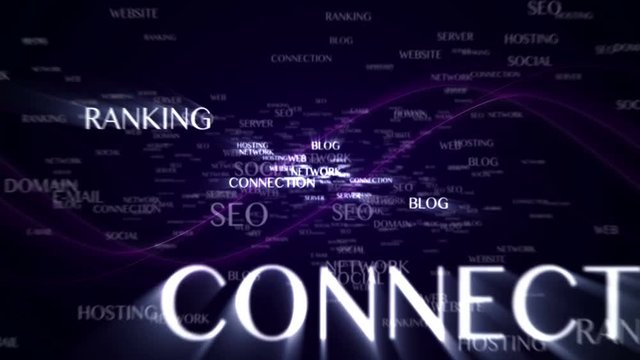 Internet Text and Keywords Animation, with Green Screen, Rendering, Background, Loop, 4k

