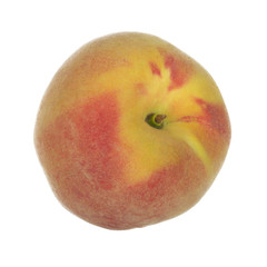 Ripe peach fruit isolated on white background cutout