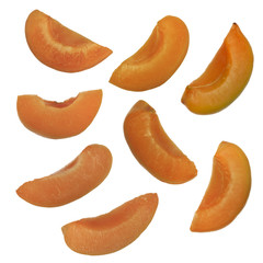 set of apricot slices