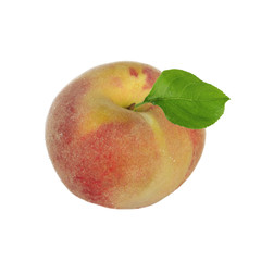 Peach isolated on white background