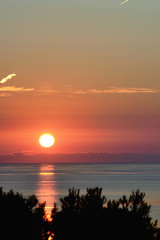 Sunrise on Alcudia Beach, seen from the Iberostar Alcudia Park