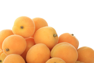 heap of apricots isolated