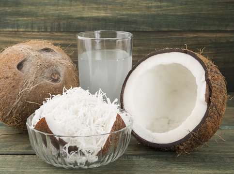 Coconut fruit and water - Cocos nucifera