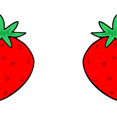 Obraz premium strawberry illustration