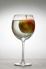 apple glass white plain background