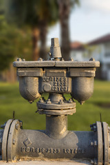 Valve on the pipeline.