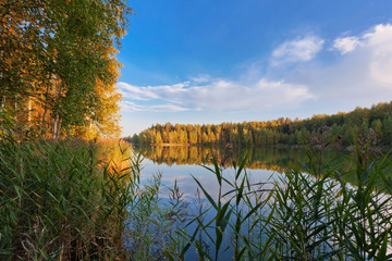 Fototapeta na wymiar autumnal lake