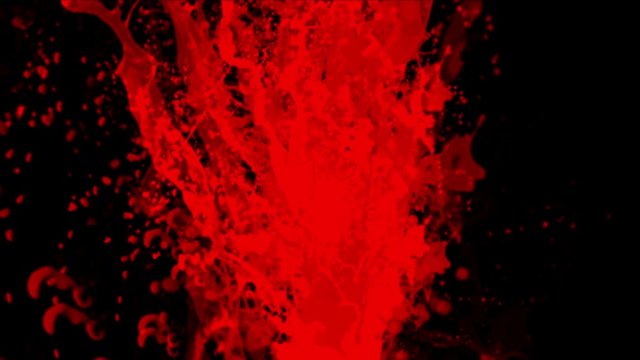 4k Blood liquid splash flying,abstract water drop droplet,particles lava magma spatter debris fountain fireworks background.