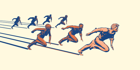 Business People Running