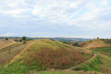 Fototapeta premium Beautiful scenery on the hilltop in Thailand